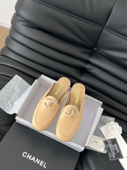 Chanel 25C新款双C乐福鞋高级手工系列鞋面牛皮天鹅绒 内里羊皮 真皮大底Size35-39 615