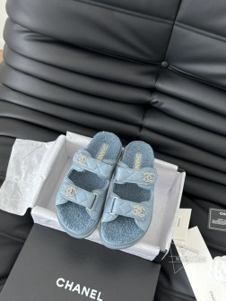 发泡大底版本 Chanel 24新款羊毛魔术贴凉鞋系列秋冬羊毛系列版本高版本 内里全羊毛 Size3 1271