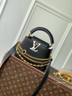 LV M12345 Capucines迷你手袋, Taurillon牛皮革, 高仿