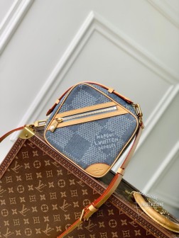 LV N40706 Chess 邮差包 Damier Denim 3D 棉质帆布