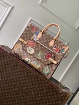 LV M47147 OnTheGo Voyage 托特包 Monogram 帆布/牛皮 高仿