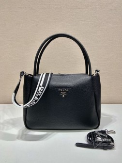 Prada普拉达 1BC170双肩带 进口鹿皮纹牛皮 可调节 一比一