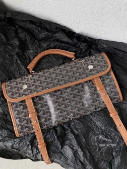 GOYARD saint-leger 双肩包 黑棕色 方正设计 约65字符