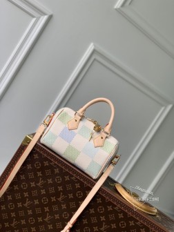 LV N40415 Speedy Bandoulière 20 手袋 蓝格 复刻