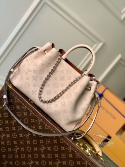 LV M59203 Bella Tote 手袋 柔软镂花牛皮革 裸粉色