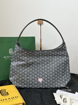 GOYARD hobo拉链托特包 灰色粉爱心 1W+购入