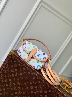 LV M14194 村上隆联名 Nano Diane 手袋 迷你版 天然皮革