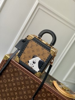 LV M11206 Mini Square Trunk 手袋 Monogram Reverse 帆布/皮革