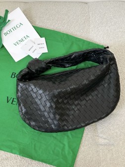 BV Jodie 打结包 Small 黑金 中号 皮质