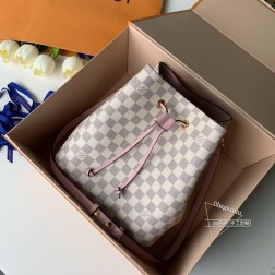 LV N40152 NEONOE 手袋 白格 酒袋 材质:帆布 2019春季款