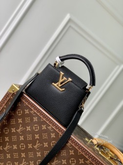 LV M24673 Capucines手袋 黑色 Taurillon牛皮革 Nautical系列