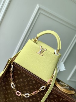 LV M24683 Capucines 小号手袋 柠檬黄 Taurillon 牛皮革