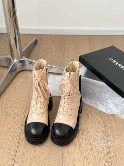 Chanel 24K秋冬新款菱格刺绣机车靴小仙女们备战秋冬啦~顶级品质 鞋面牛皮 内里羊皮 原版大底 1079