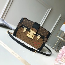 LV POCHETTE TRUNK K43596 黄花拼色软盒子 链条细肩带