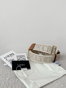 LOEWE 51066m 宽肩带 棕拼沙色 适配所有包包