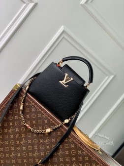LV M23950 Capucines 小号手袋 Lovelock 编织链条 手绘珐琅