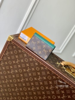 LV M12823 Monogram Macassar 老花绿色紧凑Pocket Organizer