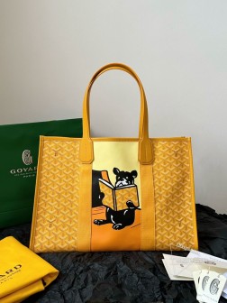 GOYARD villette tote 彩绘法斗 | 黄色 | 帆布材质