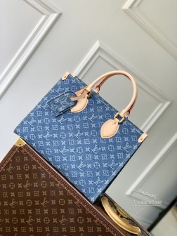 LV M46871 Onthego 中号手袋 丹宁牛仔布 蓝色