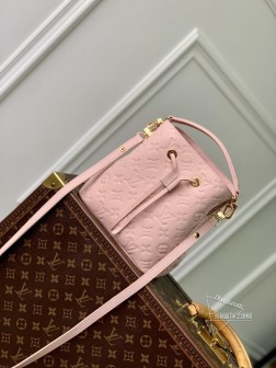 LV M45709 NeoNoé BB 水桶包 粉色 Monogram Empreinte皮革
