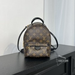 LV 41565 PALM SPRINGS小号老花背包，轻巧柔软棉质宽肩带