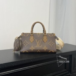 LV 46653 ONTHEGO EAST WEST托特包 老花拼色拉链设计