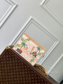 LV M83465 Virgil Abloh 手袋 Pochette Voyage 杏色 椰树主题