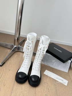 高版本 下单备注 Chanel 24K秋冬新款菱格刺绣机车靴小仙女们备战秋冬啦~顶级品质 鞋面牛皮 1208