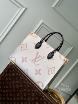 LV M46912 OnTheGo 中号手袋 涂层帆布 大号 Monogram 图案