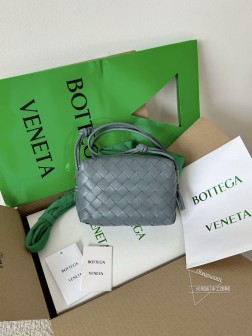 BV 1040 灰色 mini 编织小方包, 顶级A货, 迷你款式