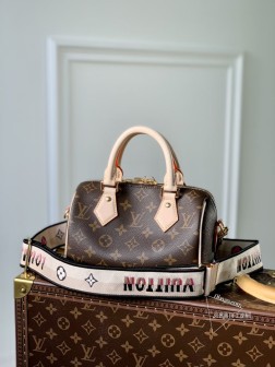 LV M46234 Speedy Bandoulière 20 手袋 Monogram 帆布 牛皮