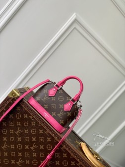 LV M82717 Alma Nano 贝壳手袋 老花玫红 天然皮革