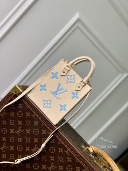 LV M69442 PETIT SAC PLAT 手袋 Epi 皮革 雾霾蓝