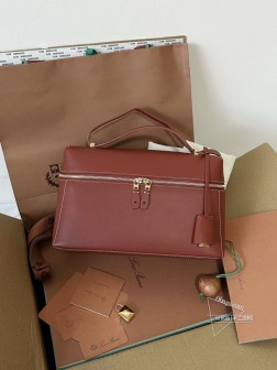 Loro Piana L27 平纹棕红 鳄鱼纹羊毛 经典新款