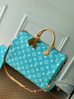 LV M11564 Speedy P9 Bandoulière 40 手袋 湖水蓝 Monogram皮革