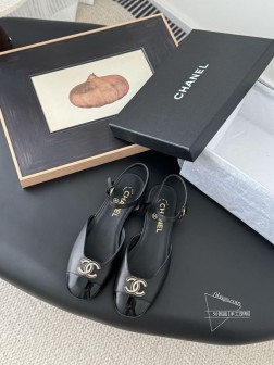 Chanel 25P早春新款高级手工坊单鞋一如既往的高版本 经典版面 鞋面内里羊皮 真皮大底Size 74