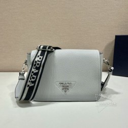 Prada普拉达 1BD314 双肩带 进口鹿皮纹牛皮 织物搭配 价格