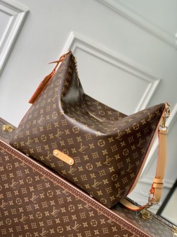 LV M14018 Vagabond Hobo手袋 Monogram帆布 新月型 复刻