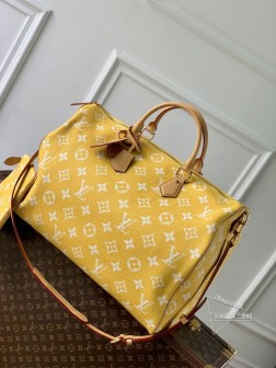 LV M46963 Speedy P9 Bandoulière 50手袋 牛皮革/羊皮革内衬 黄