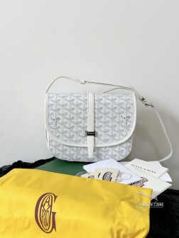 GOYARD小号马鞍邮差包白色 男包 清爽干净风格