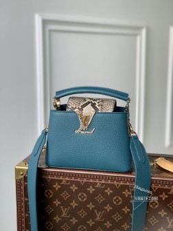 LV M81408 Capucines 迷你手袋 拼蛇纹 小牛皮法国进口