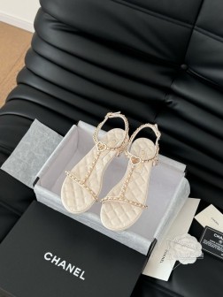 Chanel 25C春夏新款全系列链条凉鞋全系列首发 专柜有的我都有!高版本高品质 跟高1.569c 579