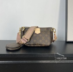 LV 51984 44840 五合一麻将包 粉色经典老花印花