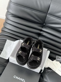 发泡大底版本 Chanel 24新款羊毛魔术贴凉鞋系列秋冬羊毛系列版本高版本 内里全羊毛 Size3 1148