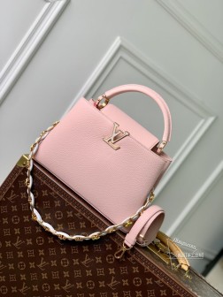 LV M23363 粉色 那英款 Capucines 中号手袋 M48865 顶级A货