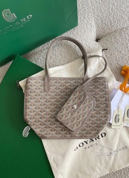 GOYARD 狗牙迷你双面Tote购物袋 Mini 限定灰绿 A货