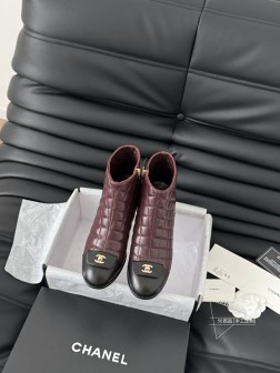 Chanel 24B新款书包扣芭蕾舞短靴经典的菱格纹 百看不腻 鞋面内里羊皮 真皮大底跟高6.5cm 1506