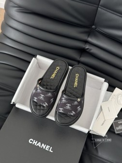 Chanel 25K高级手工坊菱格系列拖鞋一如既往的高版本 经典系列鞋面羊皮 内里羊皮 真皮大底Si 121