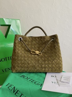 BV andiamo M号麂皮包 橄榄绿 双色反绒 高仿