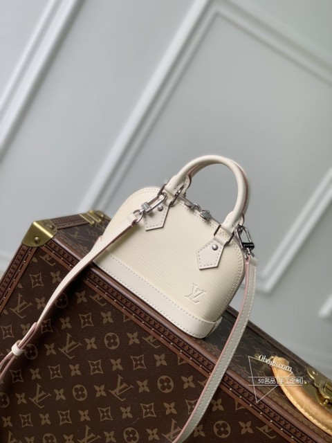 LV M81945 Nano Alma 手袋 Epi 粒面皮革 米白色 高仿